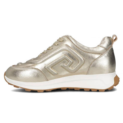 Filippo Gold Leather Sneakers