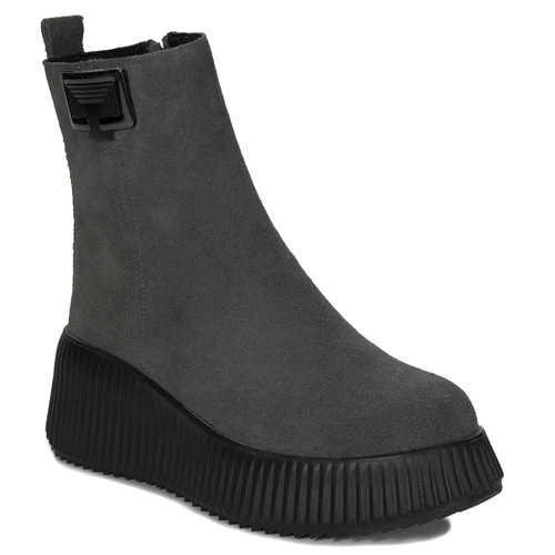 Filippo Grey Suede Ankle Boots for Women