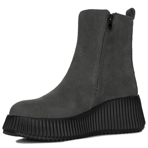 Filippo Grey Suede Ankle Boots for Women