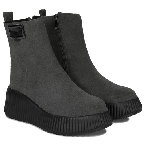 Filippo Grey Suede Ankle Boots for Women