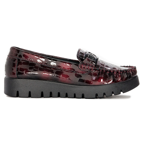 Filippo Leather Burgundy Low Shoes