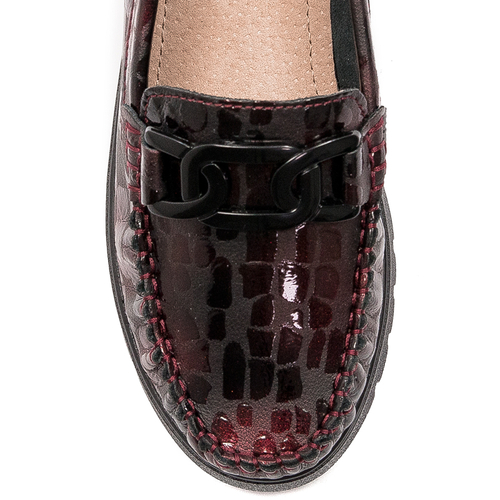 Filippo Leather Burgundy Low Shoes