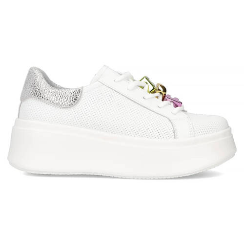 Filippo Leather White Low Shoes