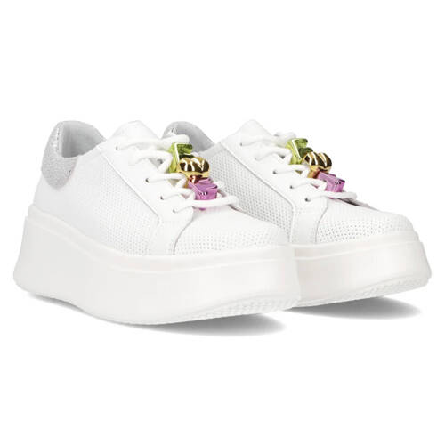 Filippo Leather White Low Shoes