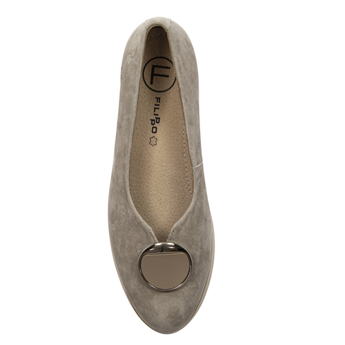 Filippo Suede Leather women's Beige low shoes