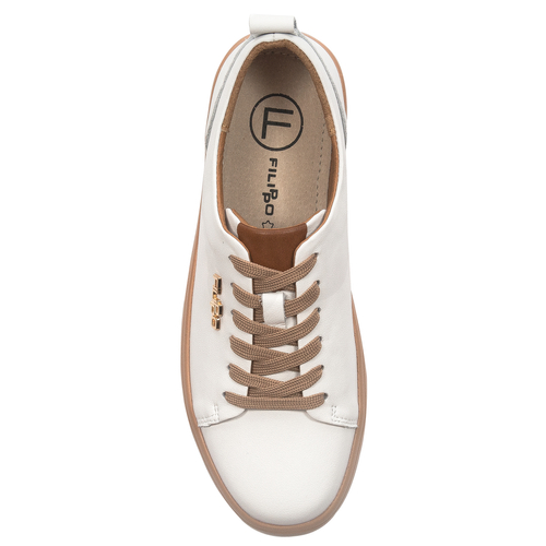 Filippo White Beige platform Low Shoes