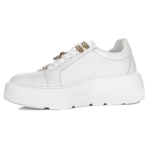 Filippo White Leather Sneakers