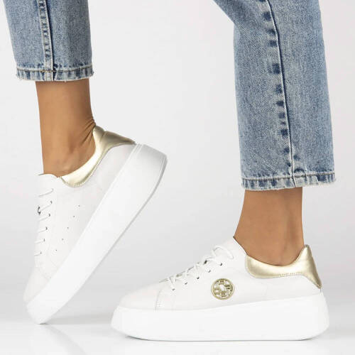 Filippo White Leather Sneakers