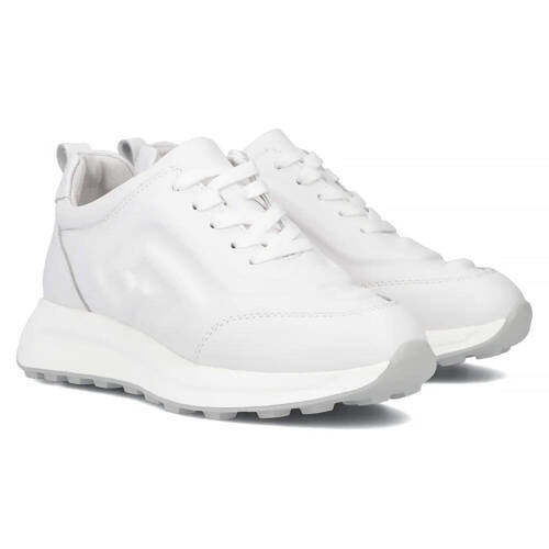 Filippo White Leather Sneakers