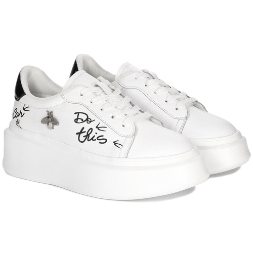 Filippo White Leather platform Sneakers