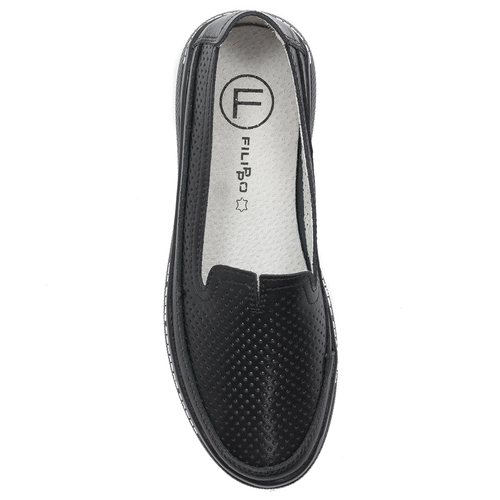 Filippo Women's Black Lether shoes