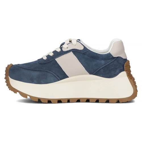 Filippo Women's Blue Leather Sneakers