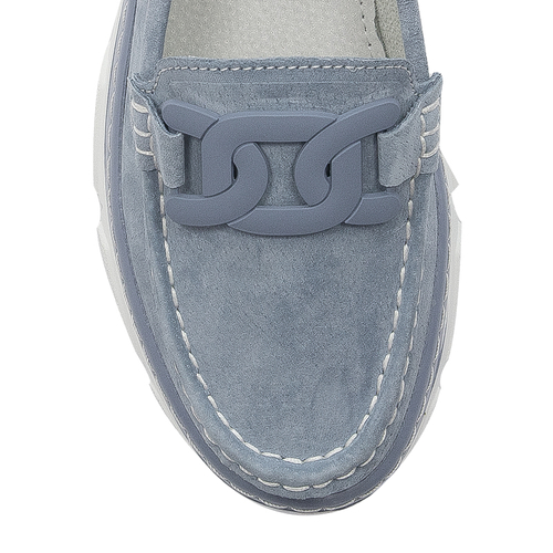 Filippo Women's Moccasins Leather Blue