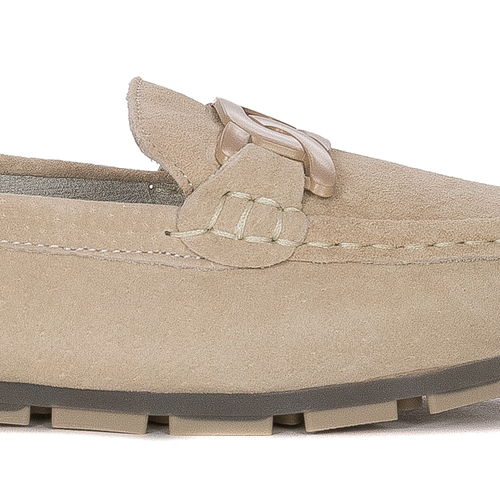 Filippo Women's Moccasins Leather Nubuck Beige