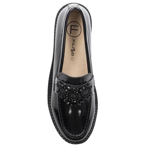 Filippo Women's Shoes Leather Lacquered Black