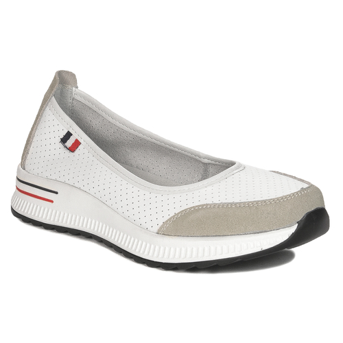 Filippo Women's White and Grey Low Shoes
