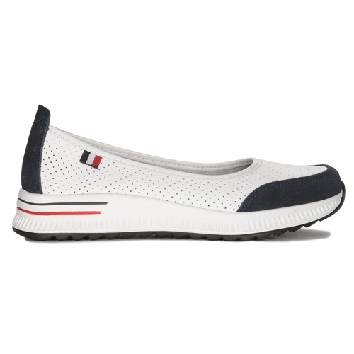 Filippo Women's White and Navy Low Shoes