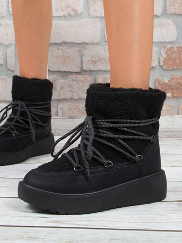 Filippo Women's black insulated snow boots