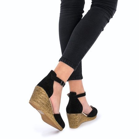Filippo Women's shoes espadrilles on the wedge Black
