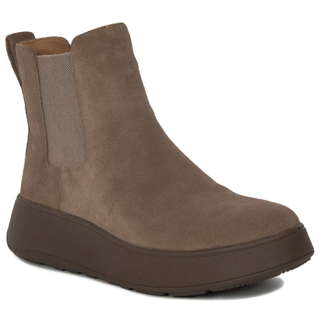 FitFlop F-Mode Suede Flatform Chelsa Boots Minky Grey