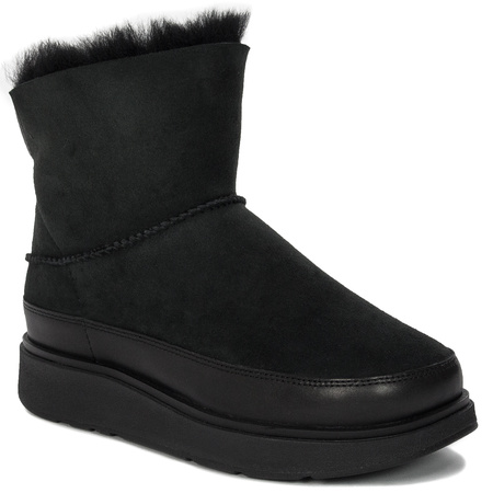 FitFlop Women's Boots Gen-ff Mini Double-Faced Shearling Booots All Black