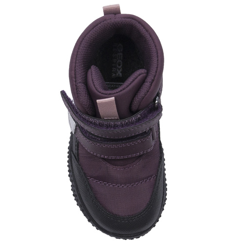 GEOX Children's Boys' insulated Velcro boots Burgundy Black