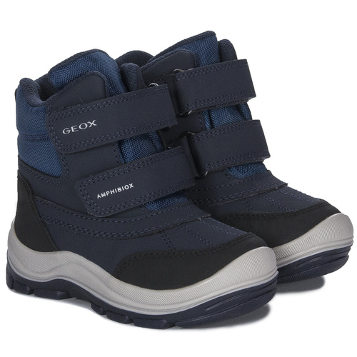 GEOX Children's Boys' insulated Velcro boots Dark Blue Black