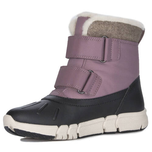 GEOX Children's Girls' insulated Velcro boots DK Rose Black