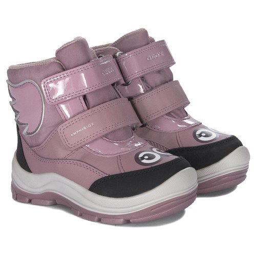 GEOX Children's insulated Velcro boots Dark Pink