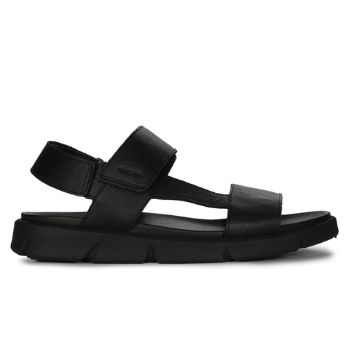 GEOX Men's leather Sandals Cow Lea Black