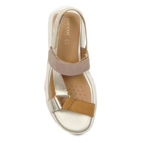 GEOX Women's Sandals Sand/LT Gold Beige