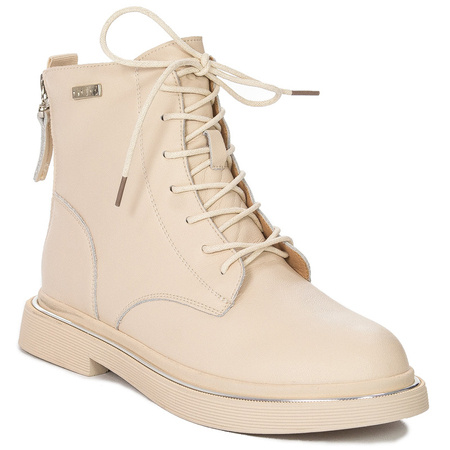 GOE II2N4015 Beige Lace-up Boots