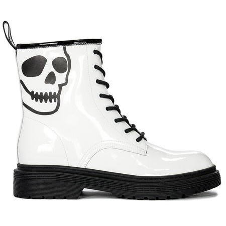 GOE II2N4048 White Lace-up Boots
