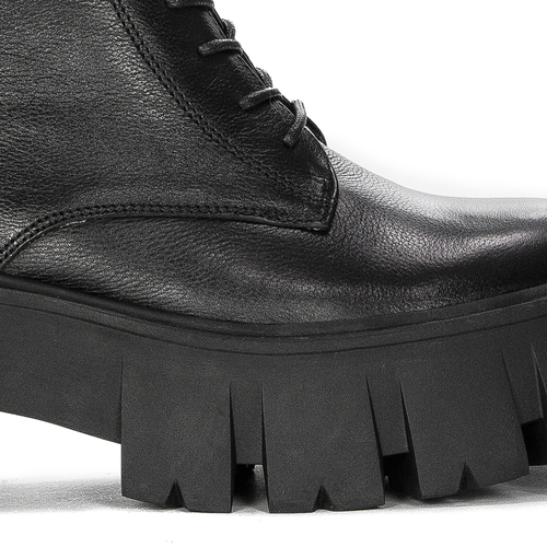 GOE Women's warm leather black women's boots
