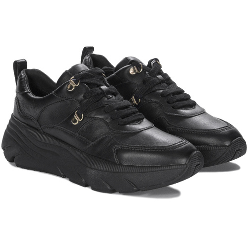 Geox Women's Black leather sneakers