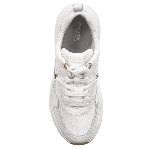 Geox Women's white leather sneakers