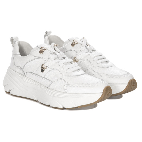 Geox Women's white leather sneakers