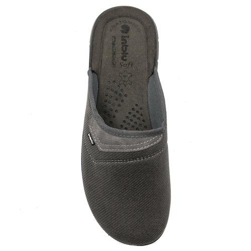 Gray men's slippers
