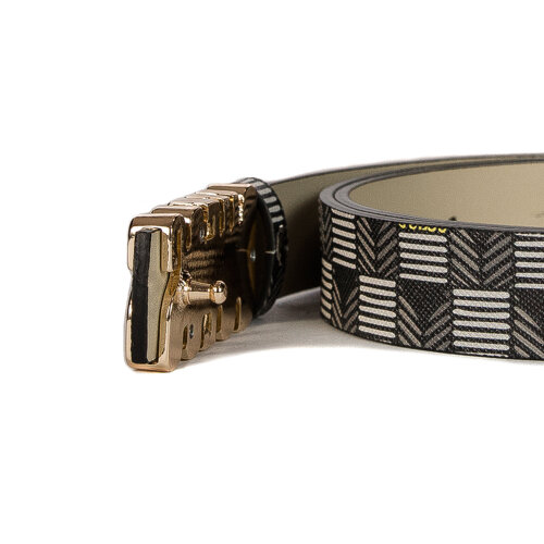 Guess Women's Belt BW9115P4225-BLA Black & White with Print