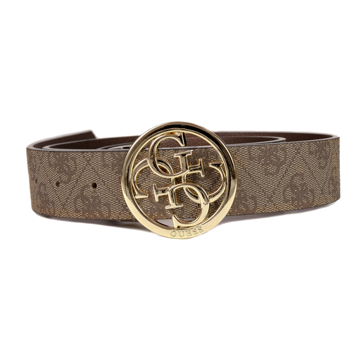 Guess Women's Belt beige LTL gold logo