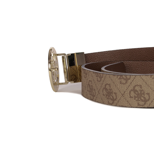 Guess Women's Belt beige LTL gold logo