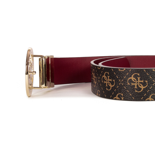 Guess Women's Belt brown BLN gold logo