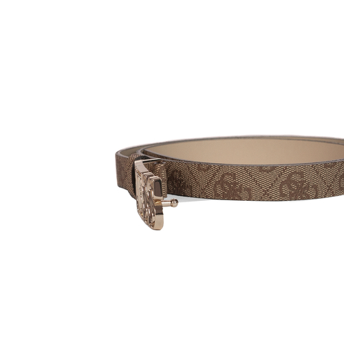 Guess Women's Belt brown LTL gold logo