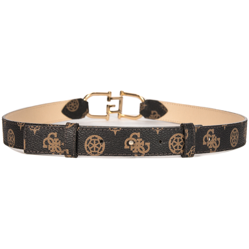 Guess Women's Belt brown MLO gold logo