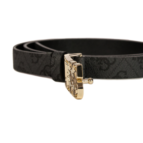 Guess Women's Belt graphite CLO gold logo