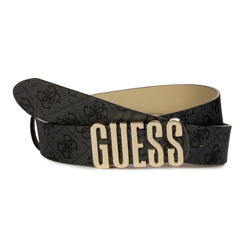 Guess Women's Belt graphite CLO gold logo