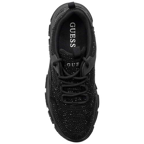 Guess Women's Black Sneakers on the platform