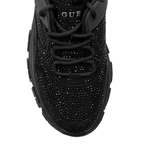 Guess Women's Black Sneakers on the platform