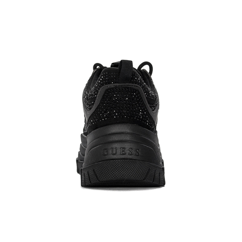 Guess Women's Black Sneakers on the platform