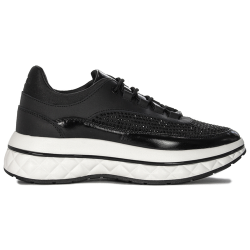 Guess Women's Black Sneakers on the platform